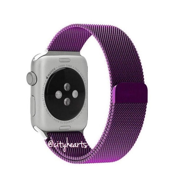 LAST ONE Purple Magnetic Mesh Apple Watch Band - Picture 2 of 2
